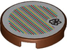 Tile, Round 2 x 2 with Bottom Stud Holder with Super Mario Scanner Code Mole Miner Pattern (Sticker) - Set 71425