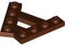 Wedge, Plate A-Shape with 2 Rows of 4 Studs