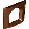 Duplo Door / Window Pane 1 x 4 x 3 Curved Front with Rounded Pane