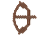 Minifigure, Weapon Bow, Pixelated with Arrow Drawn (Minecraft)