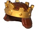 Minifigure, Hair Mid-Length, Straight with Gold Crown Pattern