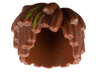 Minifigure, Hair Short Layered Mop Top with Lime Streaks Wavy Pattern