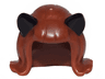 Minifigure, Hair Female Mid-Length Flipped Ends, Short Bangs, with Black Cat Ears Pattern