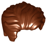 Minifigure, Hair Swept Left Tousled with Slight Widow's Peak and Short Sideburns