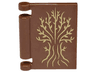 Minifigure, Utensil Book Cover with Gold Tree of Life Pattern