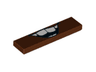 Tile 1 x 4 with Open Mouth Laugh with Teeth Pattern