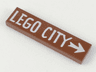 Tile 1 x 4 with White 'LEGO CITY' and Arrow Pattern
