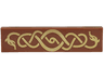 Tile 1 x 4 with Gold Intertwined Sea Serpent / Snake Pattern