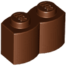 Brick, Modified 1 x 2 with Log Profile