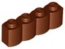 Brick, Modified 1 x 4 with Log Profile