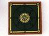 Tile 2 x 2 with Black and Gold Concentric Circles on Dark Green Background with Border Pattern (Marvel Comics Book of Cagliostro)