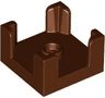 Container, Box 2 x 2 x 1 Half with Stud and 4 Corner Supports