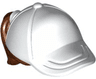Minifigure, Hair Combo, Hair with Hat, Ponytail with Molded White Ball Cap Pattern