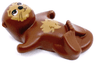 Sea Otter, Friends Style, Lying on Back with Black Nose and Medium Nougat Fur Pattern