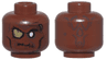 Minifigure, Head Alien with PotC Zombie with Silver Eye and Eye Patch Pattern