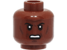 Minifigure, Head Black Eyebrows, Forehead Lines, Cheek Lines and Chin Dimple, Scowl with Open Mouth and Teeth Pattern