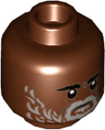 Minifigure, Head Black Eyebrows, Eyes with White Pupils, Light Bluish Gray Beard Pattern (SW Greef Karga)