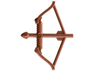 Minifigure, Weapon Bow, Recurve with Wide Flat Limbs, Arrow Drawn