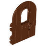 Door 1 x 4 x 6 Round Top with Window and Keyhole, Nonreinforced Edge