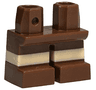 Legs Short with Molded Horizontal Light Nougat Stripes  Pattern