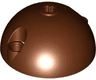 Cylinder Hemisphere 5 x 5, Axle Hole in Center and 2 Pin Holes