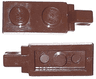 Hinge Plate 1 x 2 Locking with 1 Finger on End with Bottom Groove