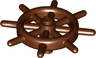 Boat, Ship's Wheel with Slotted Pin