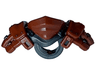 Minifigure Armor Shoulder Pads and Bandana with Molded Pearl Dark Gray Rivets and Scabbard for 2 Katanas Pattern