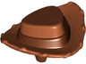 Minifigure, Hair Combo, Hair with Hat, Short Hair with Molded Dark Orange Cowboy Triangular Brim Hat with Reddish Brown Band Pattern