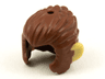 Minifigure, Hair and Sideburns, Swept Back with Molded Tan Ears Pattern