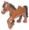 Duplo Horse with White Blaze, Black Mane and Tail Pattern