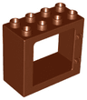Duplo Door / Window Frame 2 x 4 x 3 Flat Front Surface, Completely Open Back