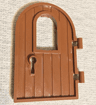 Door 1 x 4 x 6 Round Top with Window and Keyhole, Reinforced Edge
