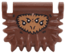Minifigure, Utensil Book Cover, Fangs Around Edge with Medium Nougat Fur and 4 Black and White Eyes Pattern