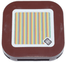 Tile, Modified 4 x 4 with Rounded Corners and 4 Feet with Super Mario Scanner Code Raft Pattern (Sticker) - Set 71434