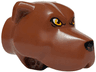 Dog Head Jaw Upper with Pin Hole with Bright Light Orange Eyes and Black Nose Pattern