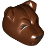 Dog Head with Black Nose, Closed Eyes, Closed Mouth with Drool Pattern (HP Fluffy Left Head)