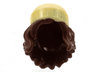 Mini Doll, Hair Combo, Hair with Hat, Long Wavy with Molded Bright Light Yellow Beanie Pattern