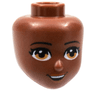 Mini Doll, Head Friends with Black Eyebrows, Medium Nougat Eyes and Lips, Open Mouth Smile with Top Teeth Pattern