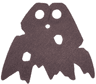 Minifigure Cape Cloth, Holes and Tattered Edges - Traditional Starched Fabric, Angled Top Notch, Larger Rounded Edge Features - 4.95cm Wide