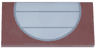 Tile 2 x 4 with Light Bluish Gray Partial Circle with Dark Bluish Gray Lines Pattern (Super Mario Morton Stomach)