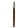 Minifigure, Weapon Pike / Spear Elaborate with Molded Flexible Rubber Pearl Light Gray Tip Pattern