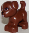 Dog, Mini Doll Style, Puppy, Standing with Reddish Brown Eyes, Black Nose and Bright Pink Tongue Pattern (Friends Dash)
