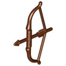 Minifigure, Weapon Bow, Recurve with Round Limbs, Arrow Drawn