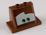 Windscreen 2 x 3 x 2 with 2 x 4 Base with Green Eyes Looking Straight on White Background Pattern