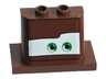 Windscreen 2 x 3 x 2 with 2 x 4 Base with Green Eyes Looking Left on White Background Pattern