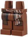 Hips and Legs with Dark Brown Coattails, Blue Vest Tails and Red and White Sash Pattern