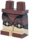 Hips and Legs with Molded Tan Lower Legs / Boots and Printed Dark Brown Trim, Black Knee Straps with Gold Diamonds and Reddish Brown Feet Pattern