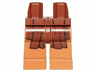 Hips and Medium Nougat Legs with Reddish Brown SW Jedi Robe Pattern