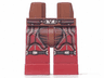 Hips and Dark Red Legs with Dark Red Belt with Silver Buckle, Black and Gray Lines and Knee Straps Pattern
